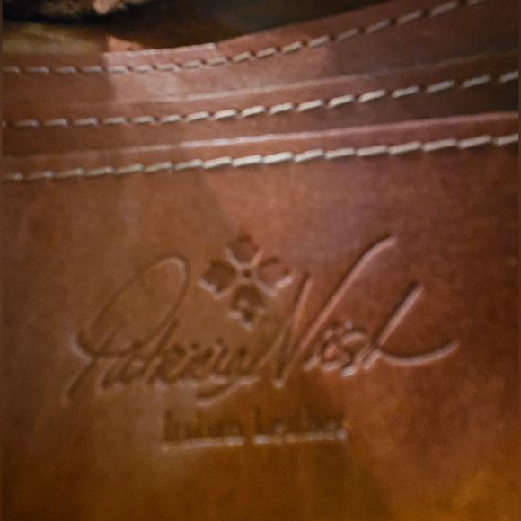 EUC Patricia Nash Tori Map Print Tan Leather Crossbody Bag - Picture 11 of 12